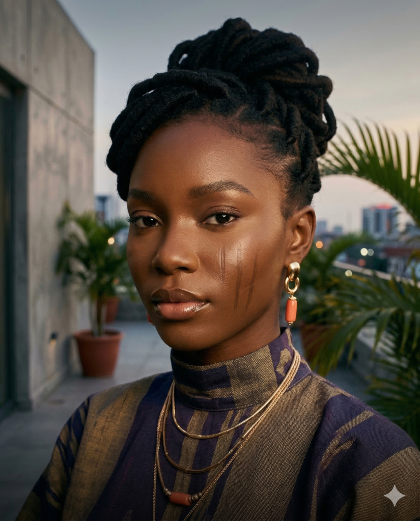 A woman with tribal marks